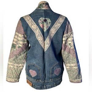 Upcycled Vintage Lee jeans quilted denim jacket